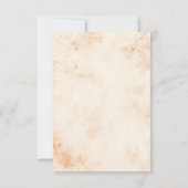 Herfst Bloem Waterverf Bruiloft RSVP Kaartje (Achterkant)