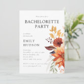 Herfst Bloemachtig Meisjesuitje Kaart (Staand voorkant)