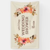 Herfst Bloemachtige Bruiloft Feest Achtergrond Spandoek (Verticaal)
