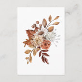 Herfst bloemboeket bijgevoegde RSVP kaart (Achterkant)