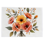 Herfst bloemboeket cadeautas (Achterkant)