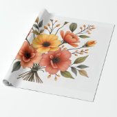 Herfst Bloemboeket Inpakpapier (Uitgerold)