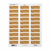 Herfst bloemboeket op gouden label (Full Sheet)