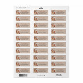 Herfst bloemboeket op taupe label (Full Sheet)