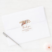 Herfst bloemboeket op witte favor vierkante sticker (Envelop)