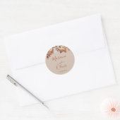 Herfst bloemboeket Taupe enveloppe zegels (Envelop)