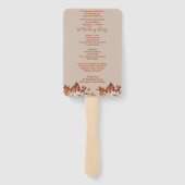 Herfst bloemboeket taupe trouw handventilator handwaaier (Achterkant)