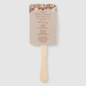 Herfst bloemboeket taupe trouw handventilator handwaaier (Voorkant)
