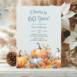 Herfst Bloemen 60ste Verjaardag Proost op 60 Jaar Kaart