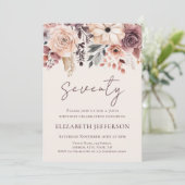 Herfst Bloemen 70e Verjaardagsuitnodiging Kaart (Staand voorkant)