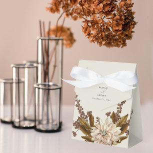 Herfst Bloemen Aardse Tonen Waterverf Herfstbruilo Bedankdoosjes