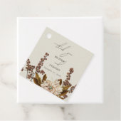 Herfst Bloemen Aardse Tonen Waterverf Herfstbruilo Bedankjes Labels (In situ)