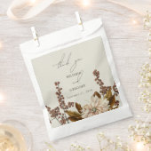 Herfst Bloemen Aardse Tonen Waterverf Herfstbruilo Bedankzakje (Geknipt)