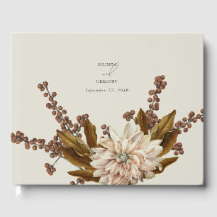 Herfst Bloemen Aardse Tonen Waterverf Herfstbruilo Gastenboek