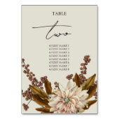 Herfst Bloemen Aardse Tonen Waterverf Herfstbruilo Kaart (Voorkant)