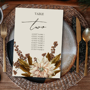 Herfst Bloemen Aardse Tonen Waterverf Herfstbruilo Kaart