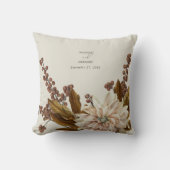 Herfst Bloemen Aardse Tonen Waterverf Herfstbruilo Kussen (Voorkant)