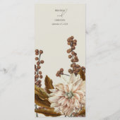 Herfst Bloemen Aardse Tonen Waterverf Herfstbruilo Menu (Achterkant)