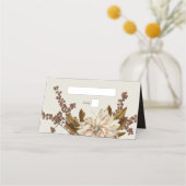 Herfst Bloemen Aardse Tonen Waterverf Herfstbruilo Plaatskaartje (Voorkant)