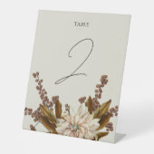 Herfst Bloemen Aardse Tonen Waterverf Herfstbruilo Reclamebord Met Voetstuk (Voorkant)