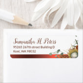 Herfst bloemen Adres Etiket (Insitu)