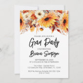 Herfst Bloemen Afstudeerfeest Kaart (Voorkant)