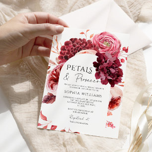 Herfst Bloemen Arch Petals & Prosecco Vrijgezellen Kaart