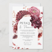 Herfst Bloemen Arch Petals & Prosecco Vrijgezellen Kaart (Voorkant)