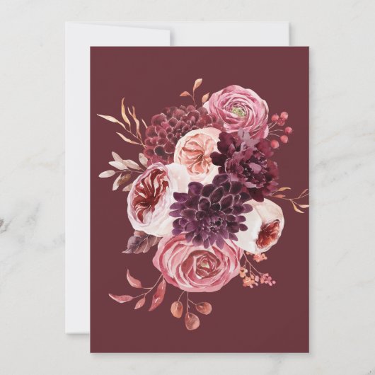 Herfst Bloemen Arch Petals & Prosecco Vrijgezellen Kaart (Achterkant)