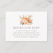 Herfst Bloemen Baby shower Boeken voor Baby Informatiekaartje (Voorkant)