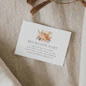 Herfst Bloemen Baby shower Boeken voor Baby Informatiekaartje
