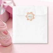 Herfst Bloemen Baby shower Dank u Ronde Sticker