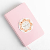 Herfst Bloemen Baby shower Dank u Ronde Sticker