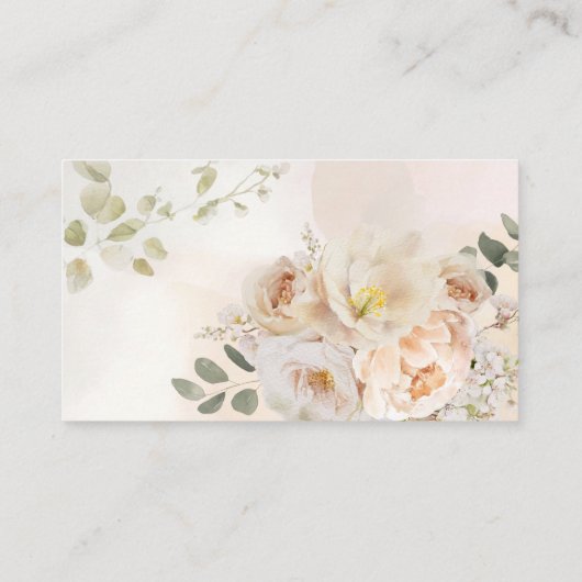 Herfst Bloemen Baby shower Gift Registry QR Code Informatiekaartje (Achterkant)