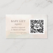 Herfst Bloemen Baby shower Gift Registry QR Code Informatiekaartje (Voorkant)