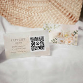 Herfst Bloemen Baby shower Gift Registry QR Code Informatiekaartje