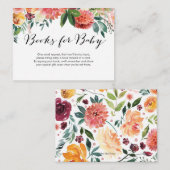 Herfst Bloemen Baby shower invoegen Kaart (Voorkant / Achterkant)