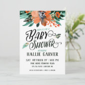 Herfst Bloemen Baby shower Uitnodiging (Staand voorkant)