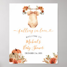 Herfst Bloemen Babykleding Baby shower Welkom