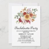 Herfst Bloemen Bachelorette Party Uitnodiging (Voorkant)