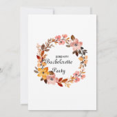 Herfst Bloemen Bachelorette Party Uitnodiging (Achterkant)