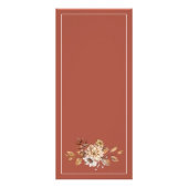 Herfst bloemen, bladeren grens bruiloft menukaart reclamekaart (Achterkant)