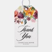 Herfst Bloemen Bloemen Bloemen Baby shower Dank u Cadeaulabel (Voorkant)