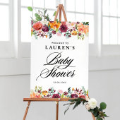 Herfst Bloemen Bloemen Bloemen Baby shower Welkom Poster
