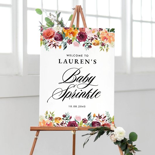 Herfst Bloemen Bloemen Bloemen Baby Sprinkle Welko Poster