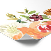 Herfst Bloemen Bloemen Bloemen Bruids Luncheon Wel Poster (Hoek)