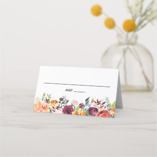 Herfst Bloemen Bloemen Bloemen Garland Fall Weddin Plaatskaartje