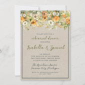 Herfst Bloemen Bloemen Bloemen Herfst Sinaasappel  Kaart (Voorkant)