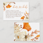 Herfst Bloemen Boeken voor Baby Kaart (Voorkant / Achterkant)