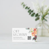 Herfst Bloemen Boeket Baby shower QR Code Registry Informatiekaartje (Staand voorkant)